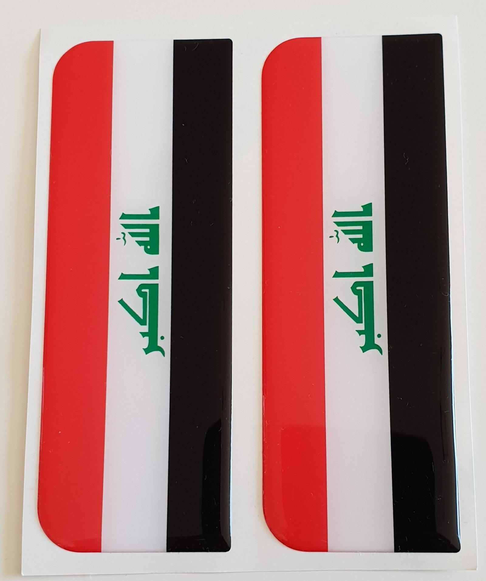 2x 3D Gel UK Number Plate Side Badges ( Iraq flag ) – PLATES MAKER LTD