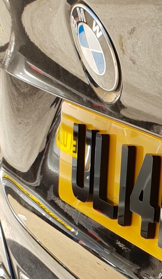 4D Gel Hex Number Plates – Road Legal Gloss Black Acrylic, 5 Digit, Front & Back