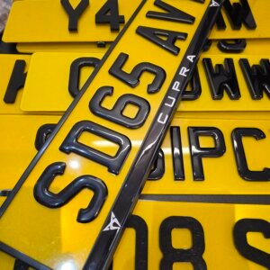 2 x Premium Quality ( CUPRA ) 3D GEL car number plate surround frame holder ( fits all models )