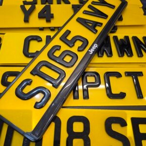 2 x Premium Quality ( JEEP  ) 3D GEL car number plate surround frame holder ( fits all models )