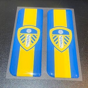 2x 3D Gel UK Number Plate Side Badges ( LEEDS UTD )