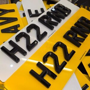DIAMOND BEVELED NUMBER PLATES 15MM THICK ( 100% ROAD LEGAL & MOT COMPLIANT )