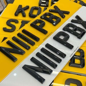 DIAMOND BEVELED NUMBER PLATES 9MM THICK ( 100% ROAD LEGAL & MOT COMPLIANT )